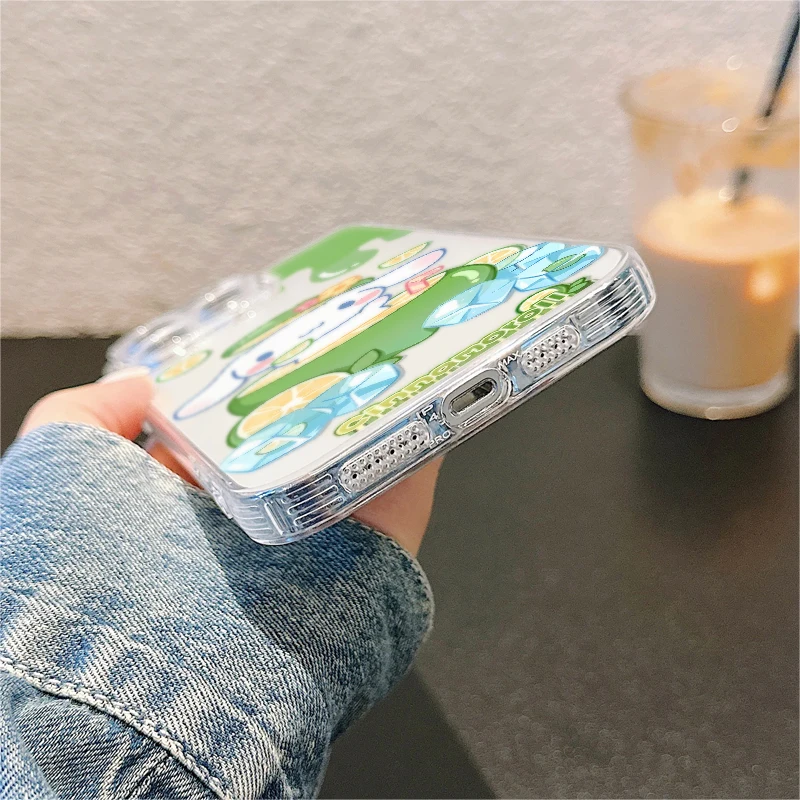 Custodia morbida trasparente per Apple iPhone 7 8 SE 16e 13 12 11 Pro Max XS 15 14 16 Plus XR Sanrio Melody