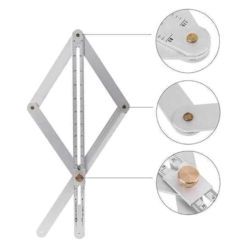 Corner Angle Finder, Multifunction Protractor Angle Finder With Scale, Aluminum Miter Saw Bevel Gauge