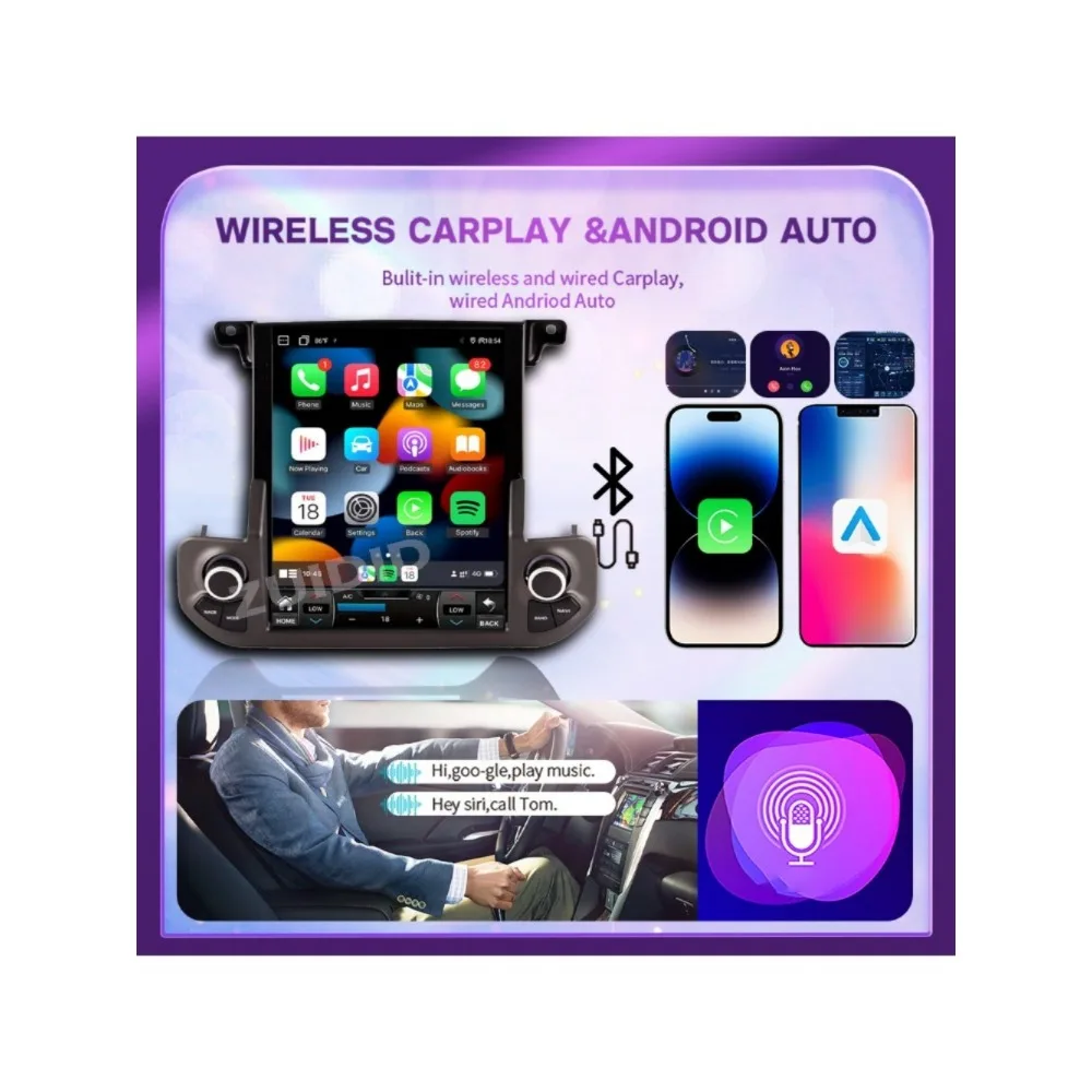 Wireless CarPlay For Land Rover Discovery 4 Lr4 2009-2016 Car Radio Multimedia Android14 Auto Tesla Screen GPS Bluetooth Player