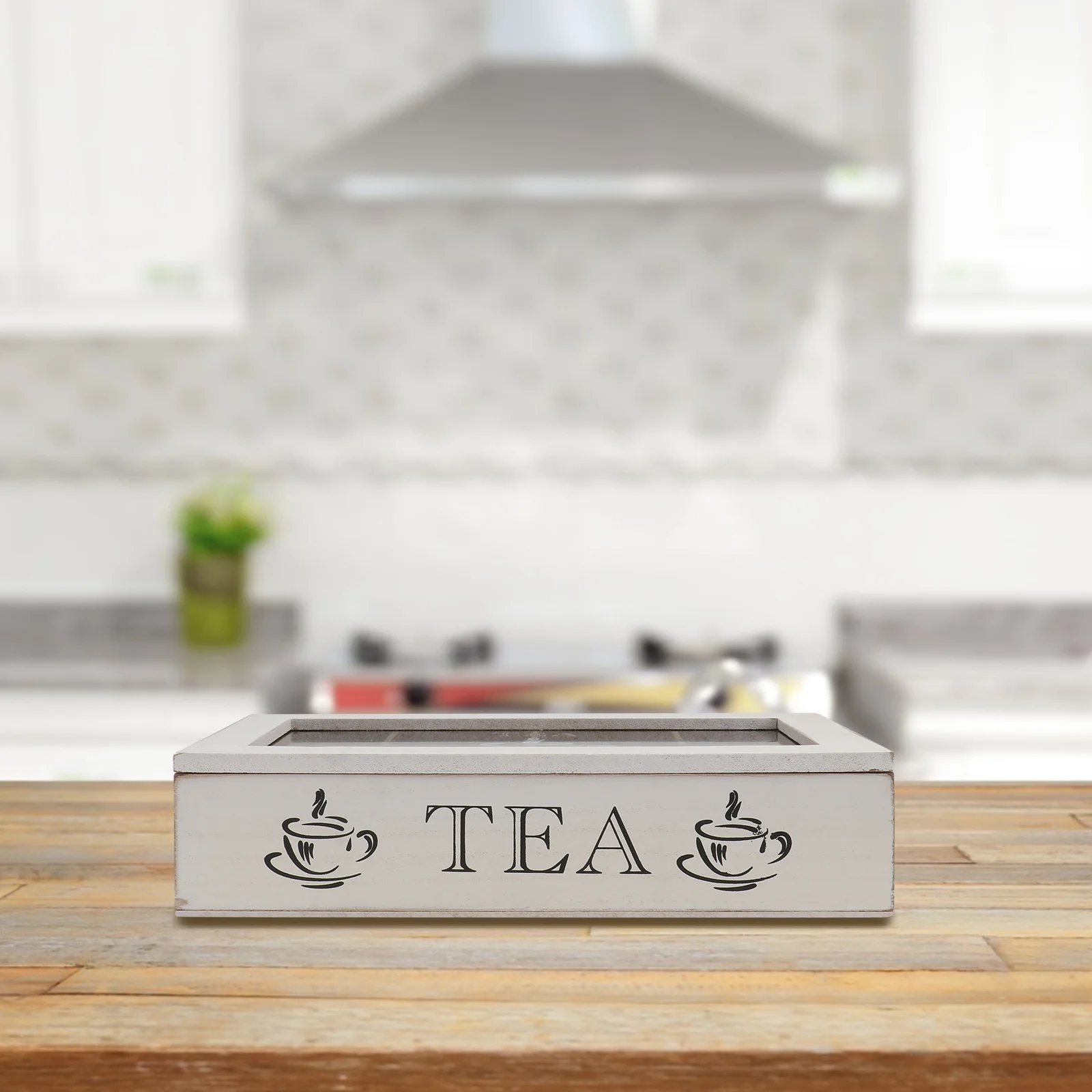 

Solid Wood Storage Box Wooden Decorative Desktop Organizer Durable Retro English Letters Sundries Organizer Home Supply Storage