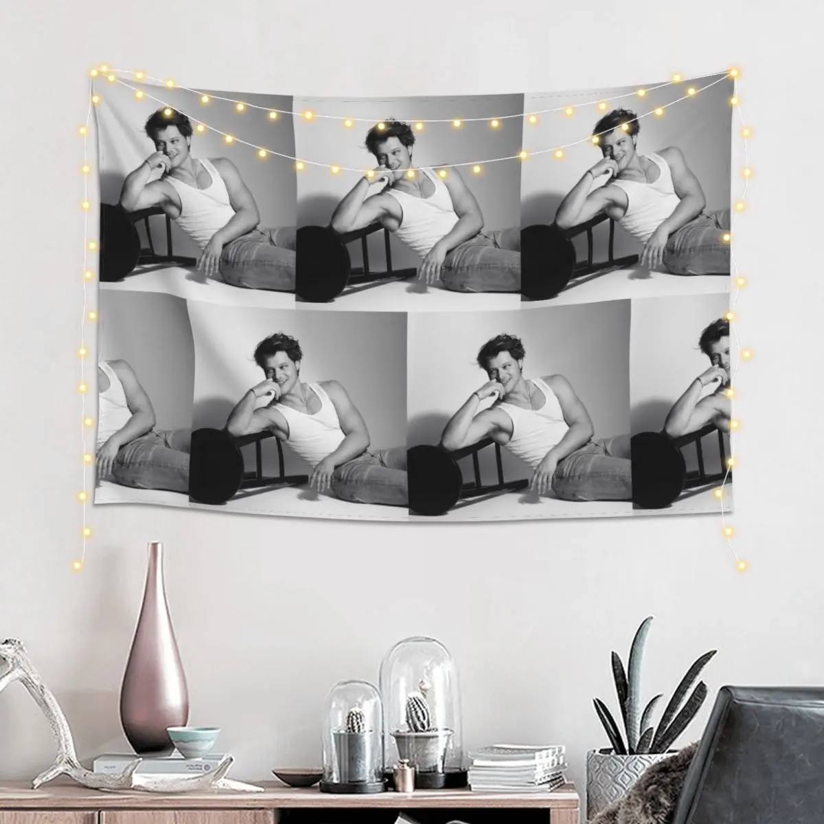 Soft Rudy Pankow JJ Maybank Poster Tapestry Hippie Wall Hanging Aesthetic Home Decor Tapestries for Bedroom Dorm Room