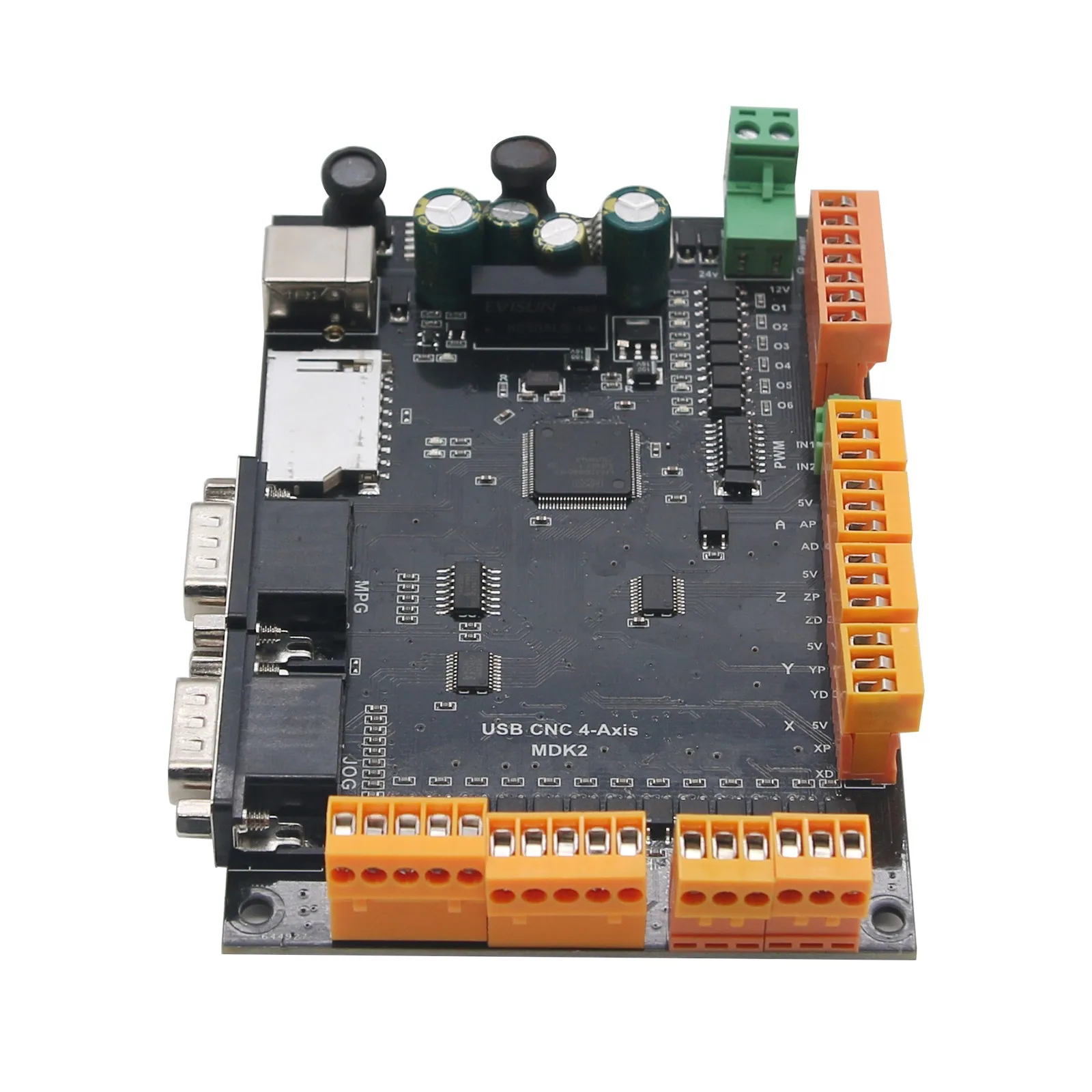 MDK2 USB CNC Breakout Board 100KHz Controller motore passo-passo a 4 assi Interfaccia scheda SD Interfaccia MPG