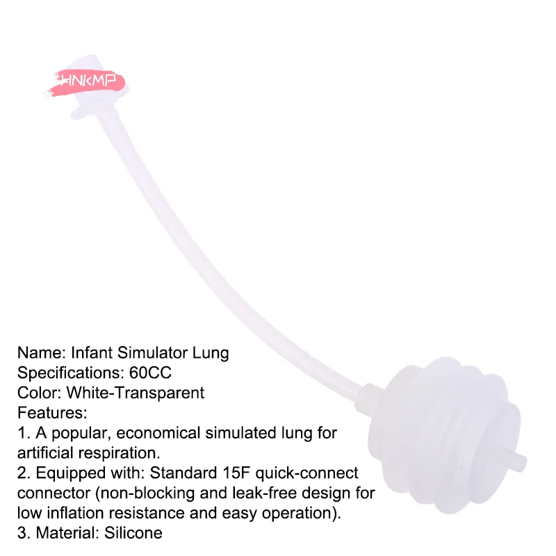 

Infant Simulated Lung Test Lung Breathing Machine for Respiratory Anesthesia Neonatal Silicone Simulated Lungs Medical Equipment