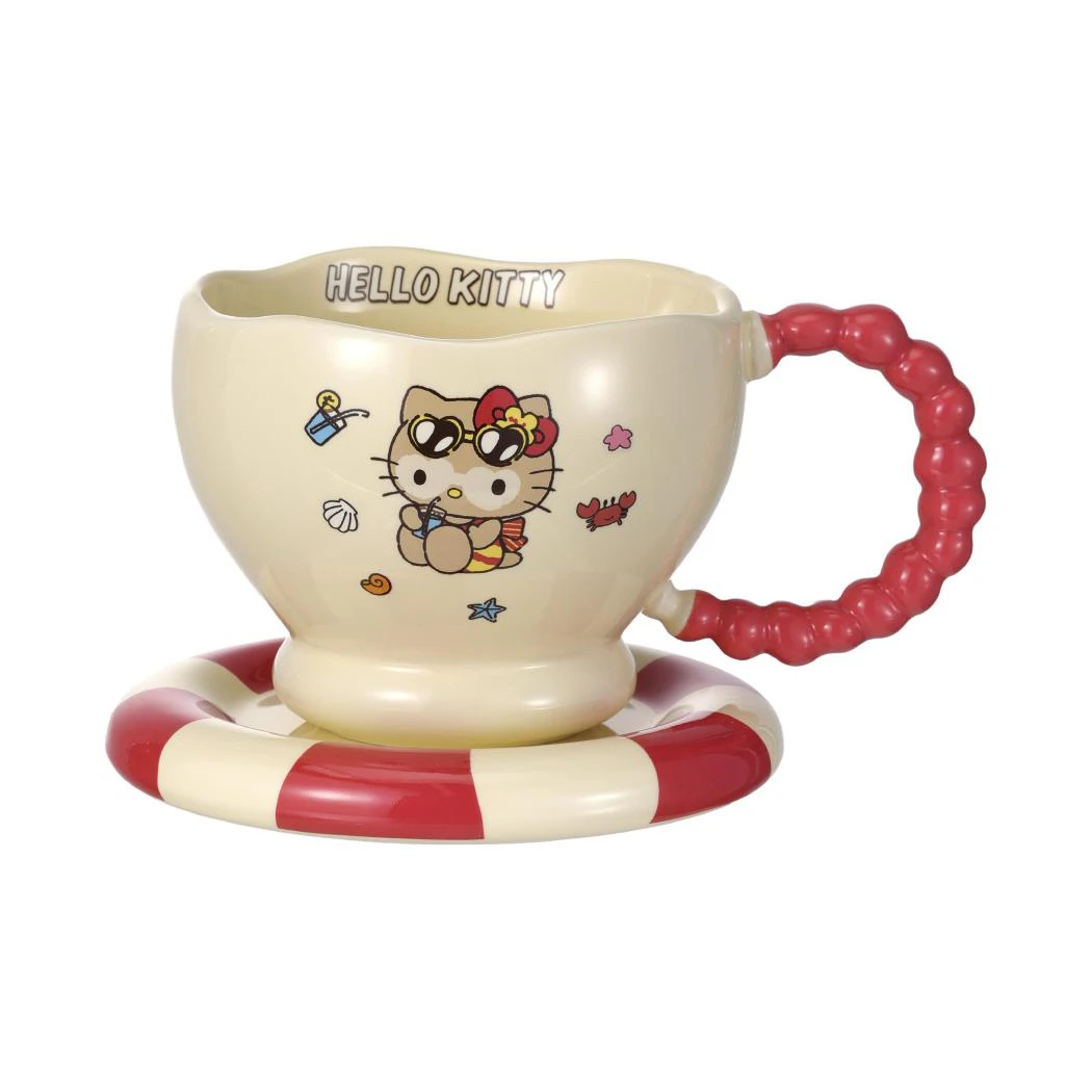 

Genuine Hello Kitty Co-Branded Summer Black Skin Series Peripheral 450ml Large-Capacity Ceramic Cup Set Mug Water Cup Girl Gift