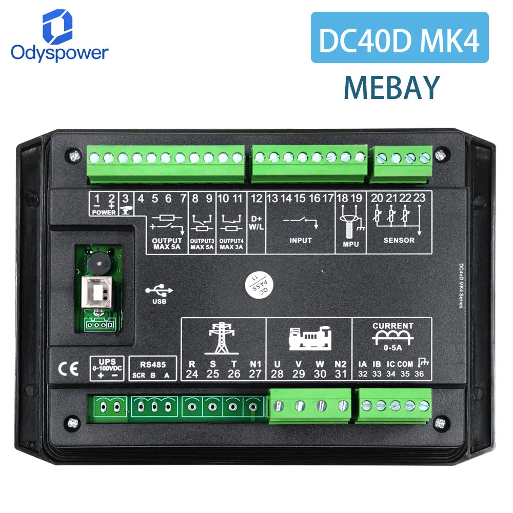 DC40D MK4 Mebay Controller Panel Diesel Generator Auto Start Control Module Parameters Monitoring Genset Parts