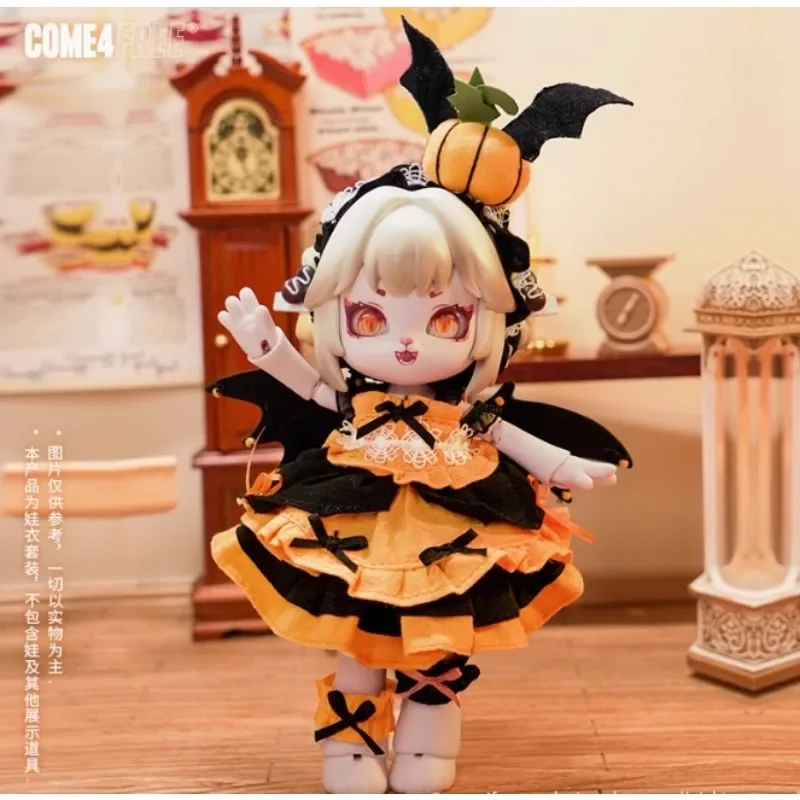 Come4free 1/12 Bjd Doll Clothes Ob11 GSC Cute Sweet Date Valentine's Day Edition Pumpkin Girl Dress Up Little People Children