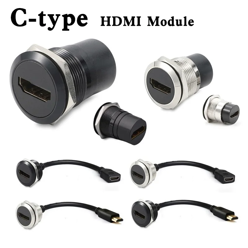 USB3.0PanelSocketMetal22mmCircularDualUSBC-type2.0/3.0ThreadModuleConnectorUSBinterfacType-CHDMIPlugSockets