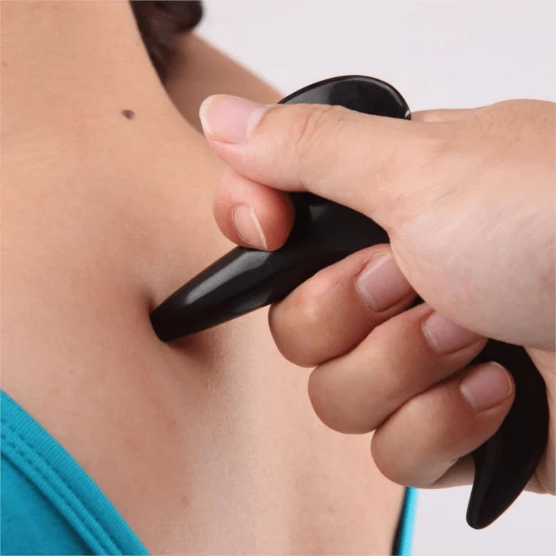 Genuine Natural Stone Needle Reflexology Massage Body Acupuncture Foot Shoulder Back Neck Point Stick Tool