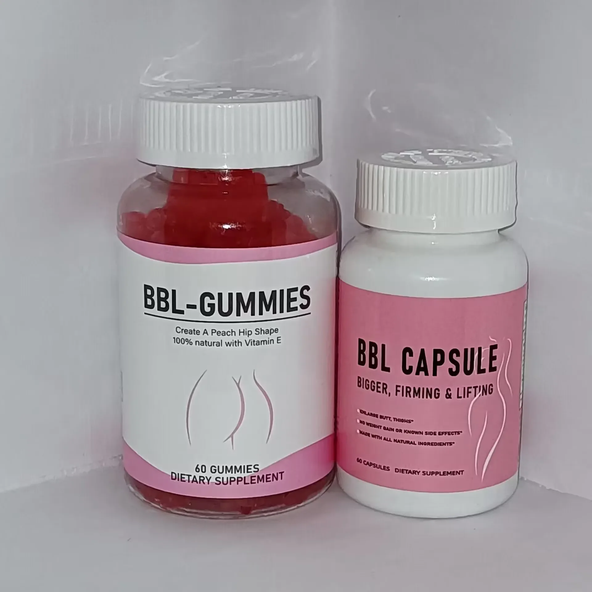 

2 bottles of hip lifting soft candy capsules to expand the hips thighs to help create a natural peach hip shape health food