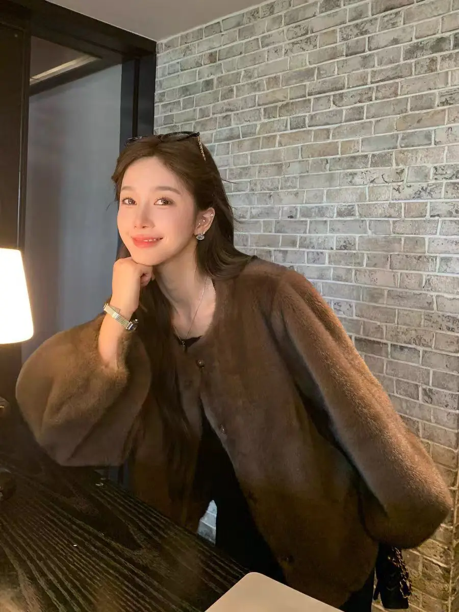 

Faux Fur Trim For Hood Coats Womens Vacation Embroidery Pure Feminina Streetwears Belts Fancy Knitted Casual Cutting Fluffy Slim