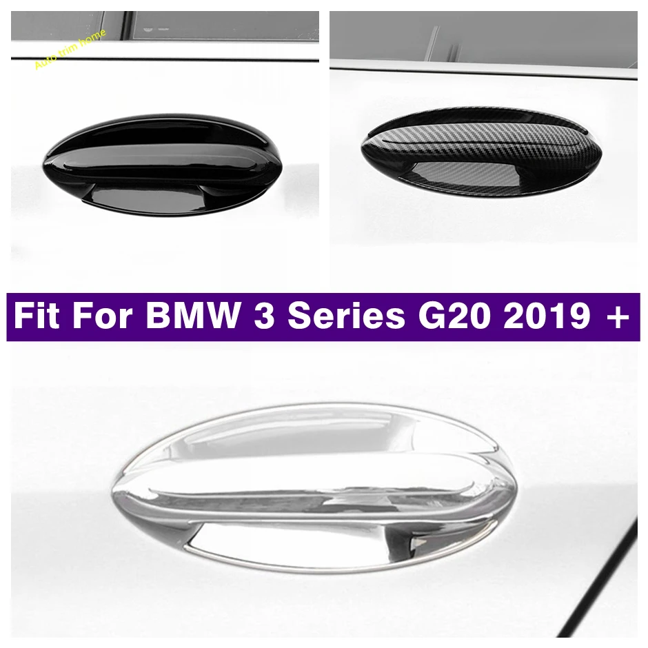 

Door Pull Doorknob Handle Catch Bowl Decor Cover Trim For BMW 3 Series G20 2019 - 2024 ABS Chrome / Carbon Fiber Car Accessories