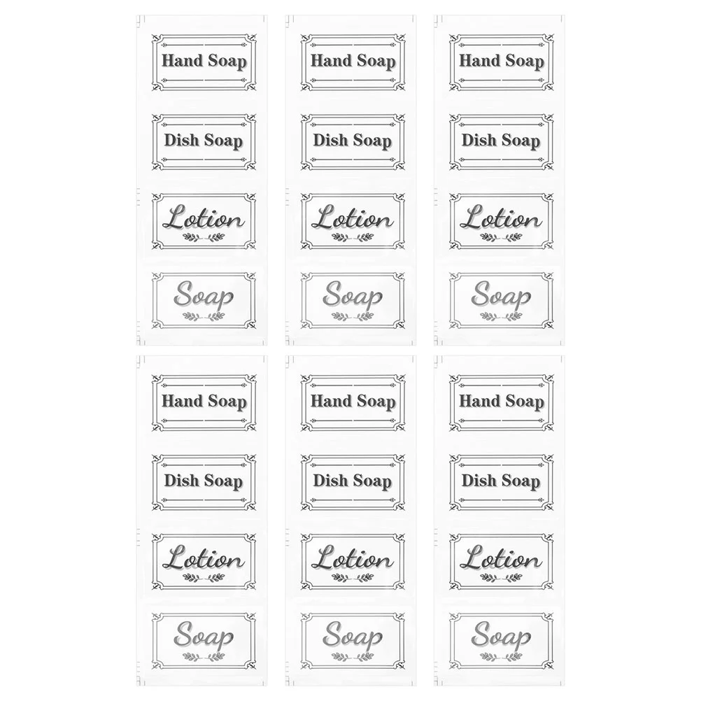 

Dishwashing Shampoo Label Stickers Dispenser Bottles Labels Waterproof Soap Automatic