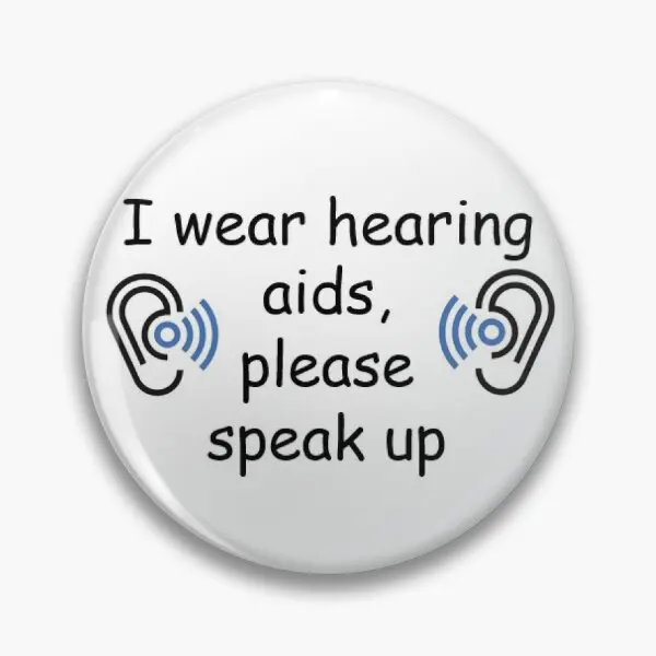 Hearing Aids Awareness  Soft Button Pin Cartoon Fashion Gift Metal Funny Creative Clothes Brooch Lover Decor Hat Lapel Pin