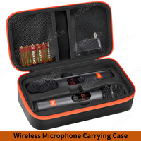 Wireless Microphone Case for JBL Wireless Two Microphone System Universal Handheld Dual Mic Travel Bag for Singing Karaoke