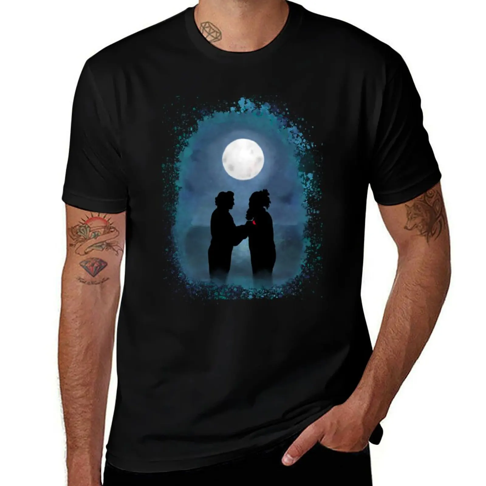 

under the moonlight T-Shirt vintage anime shirt sports fans vintage t shirts graphics mens graphic t-shirts anime