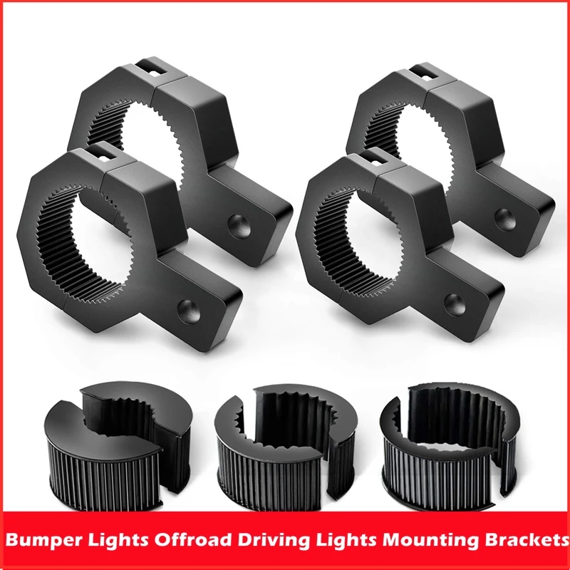 Car LED Light Horizontal Clamp Mounting Kit 19-52mm Bracket, LED Light Bar Tube Clamp Roll Cage Holder for ATV UTV and Trucks