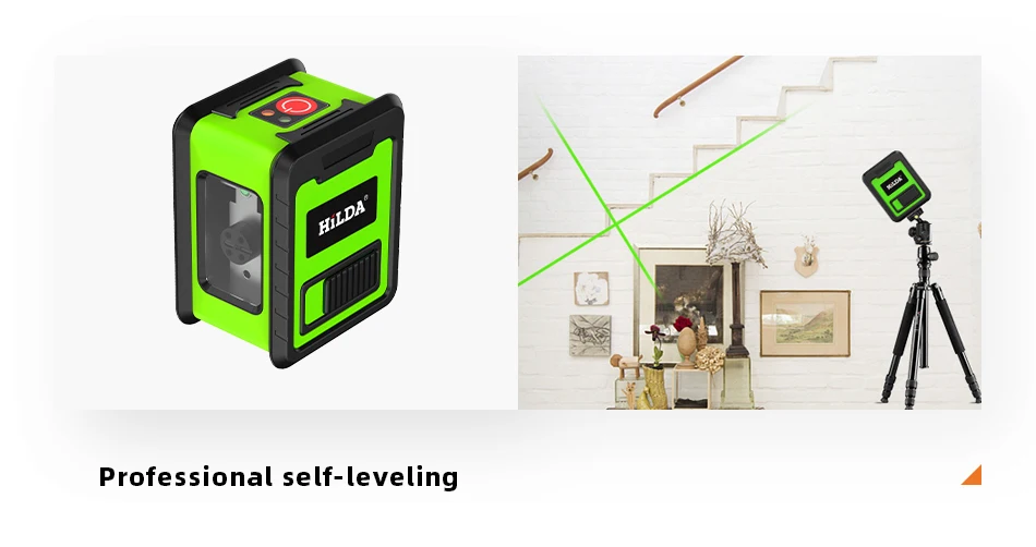 HILDA Laser-Niveaumessgerät, 2-Linien-Kreuzgrüner Nivellierlaser, horizontaler und vertikaler Nivel-Laser, selbstnivellierend, лаidina – Detail 7