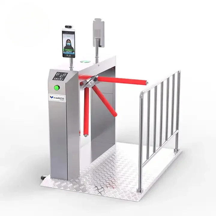 Control Access Security Gate Face Recognition Tripod Turnstile Gate For Supermarket Bus Station