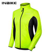 INBIKE Winter Women Cycling Jackets Thermal Fleece Biking Clothes Bicycle Road Bike Windbreaker MTB Reflective Jacket for Women