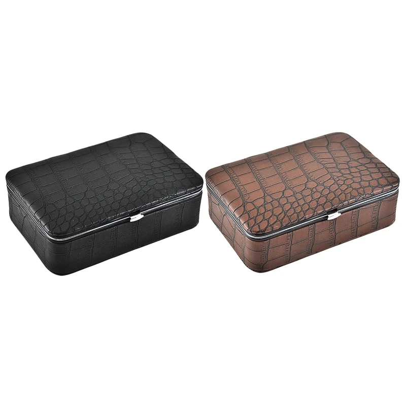 Travel Jewelry Packaging Box Cosmetic Makeup Organizer Jewelry Box Earrings Display Rings Organizer Jewelry Casket Carrying Case