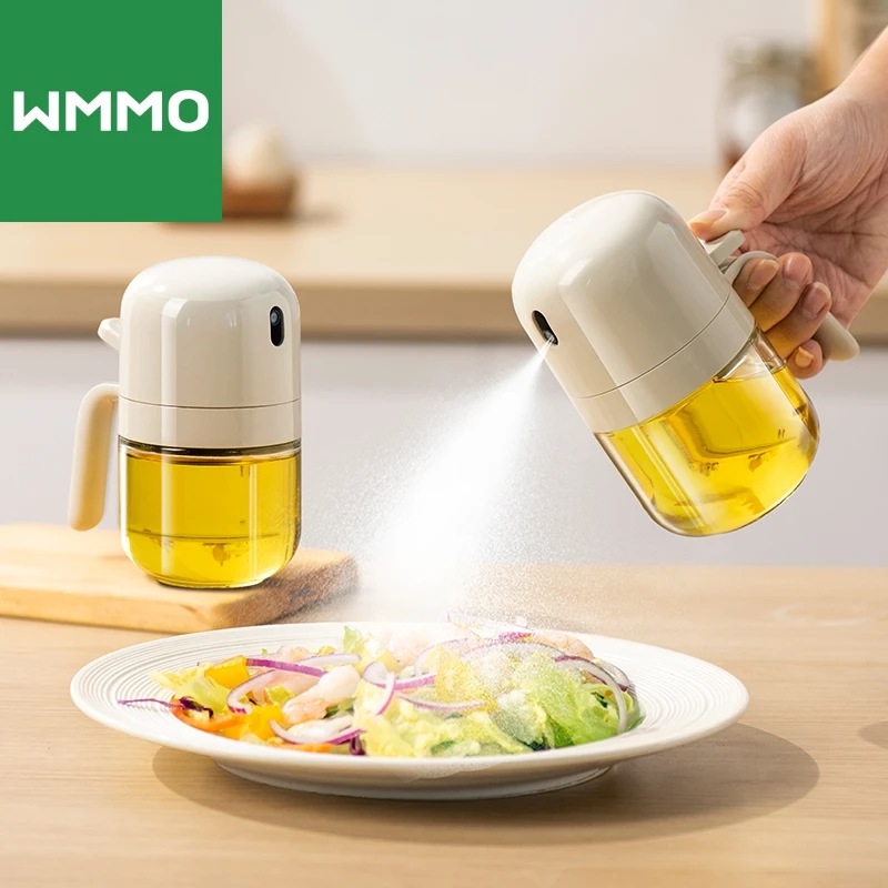 WMMO 300ml Small Size Oil Sprayer Lightweight Push-type  Sprayer Glass Bottle for Home Kitchen Cooking Outdoor Barbecue