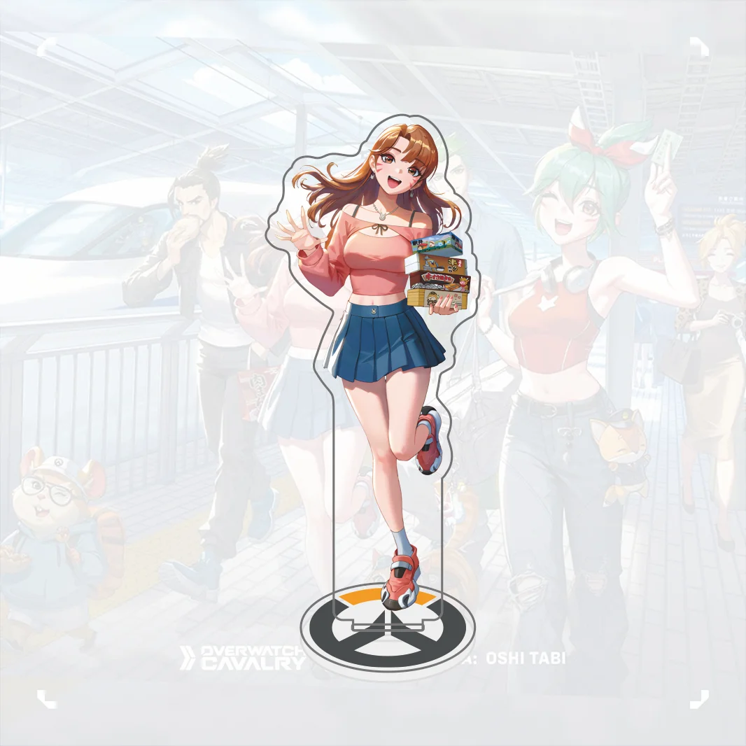 Overwatch Collab Exclusive Acrylic Stand, DVa Kiriko Mercy Genji Anime Figure Standee, Game Desk Decor Limited New Keychain view 3
