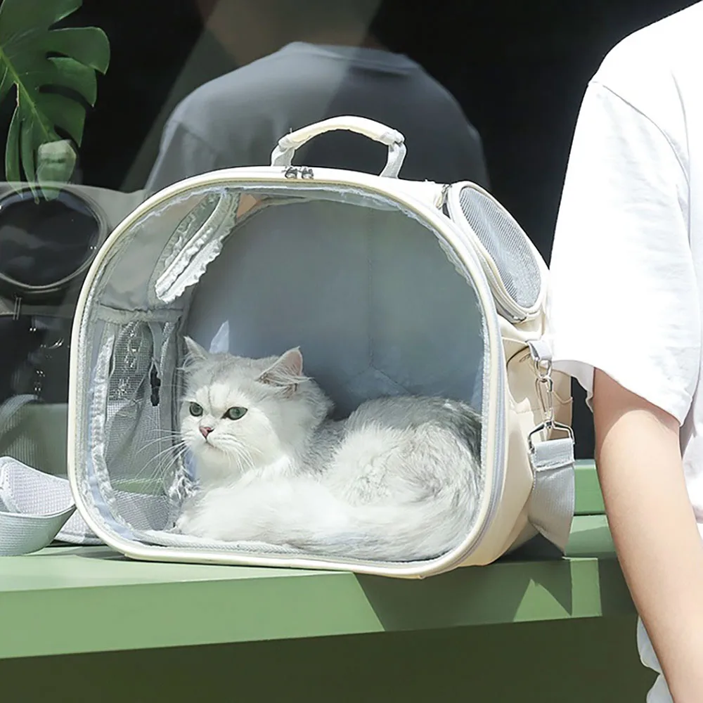 Cat Bag Portable Bags For Going Out Space Capsule Pet Knapsack Breathable Cats Cage Transparent Backpack Handbag Cat Supplies