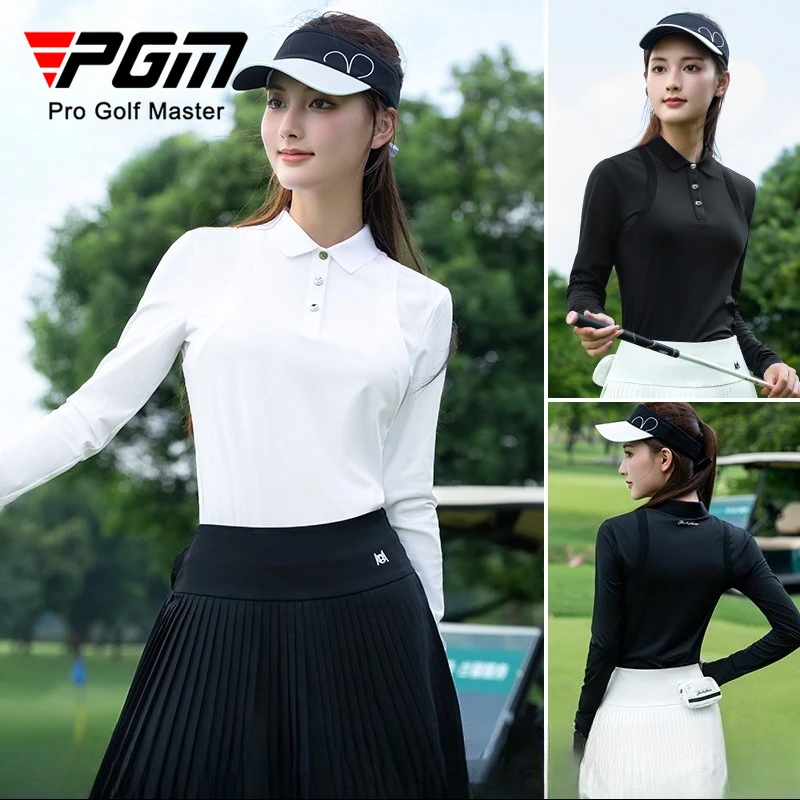 

PGM Golf Женская рубашка-поло с длинным рукавом Осенне-зимний топ YF834