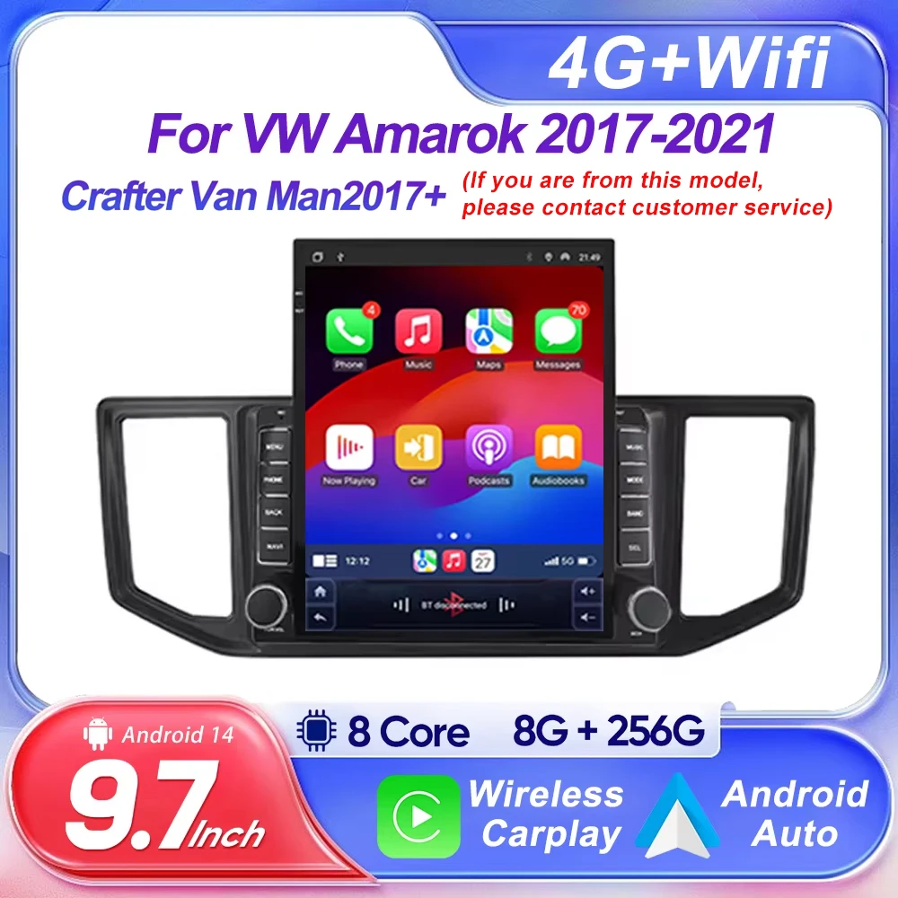 Android 15 pour Volkswagen VW Amarok 1 2016 2017 2018 2019 2020 unité principale multimédia lecteur de voiture GPS Auto Radio Navigation DVD BT