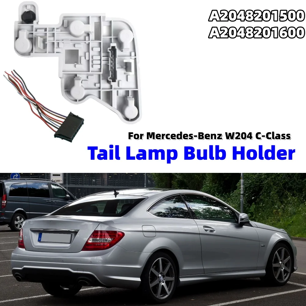 Reemplazo del portalámparas de la lámpara trasera del coche con arnés de enchufe de cableado accesorios de luz del coche A2048201600 para mercedes-benz W204 Clase C