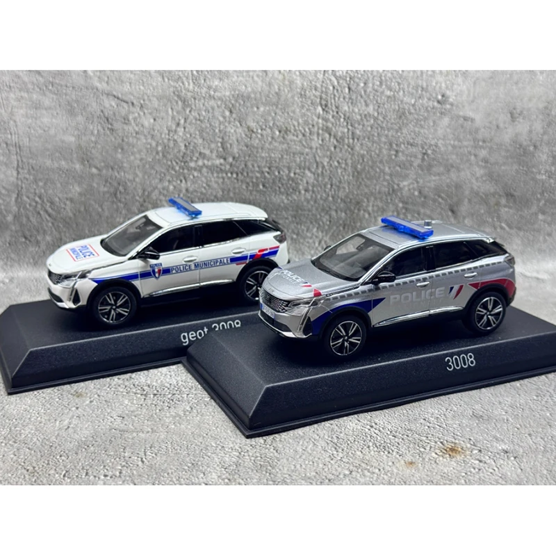 

NOREV Diecast 1:43 Scale 3008 2023 SUV Police Alloy Car Model Simulation Adult Collection Decoration Holiday Gift Static Display