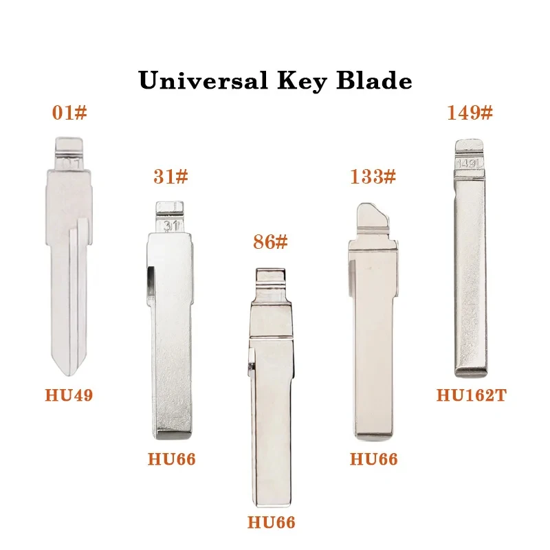 10Pcs Remote Key Blank Blade HU49 HU66 HU162T Universal Replacement For VW Santana Jetta Passat Bora Golf Seat Audi Skoda
