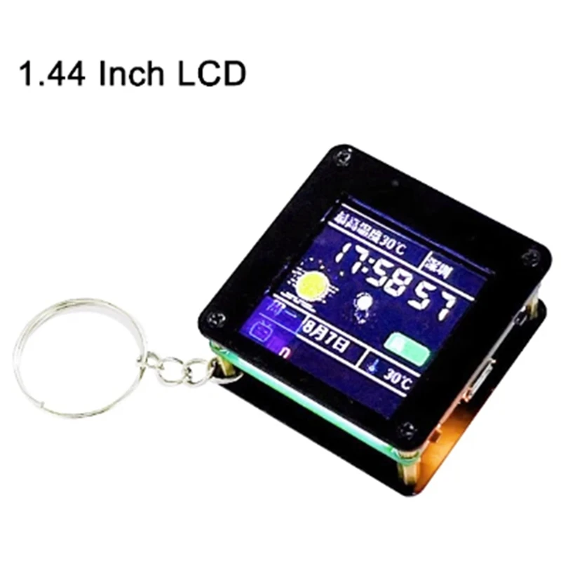 ESP32 C3 Portable Pendant Desktop Small Ornaments 1.44 Inch LCD Display Carry-On Mini TV Lvgl Spaceman St7735 SPI Screen