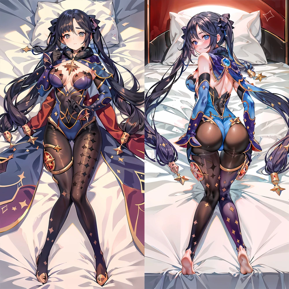 

Mona Dakimakura Genshin Impact Game Sexy Pillow Cover Hing Cushion Case Otaku Full Body Pillowcase Home Bedding Decor Gift