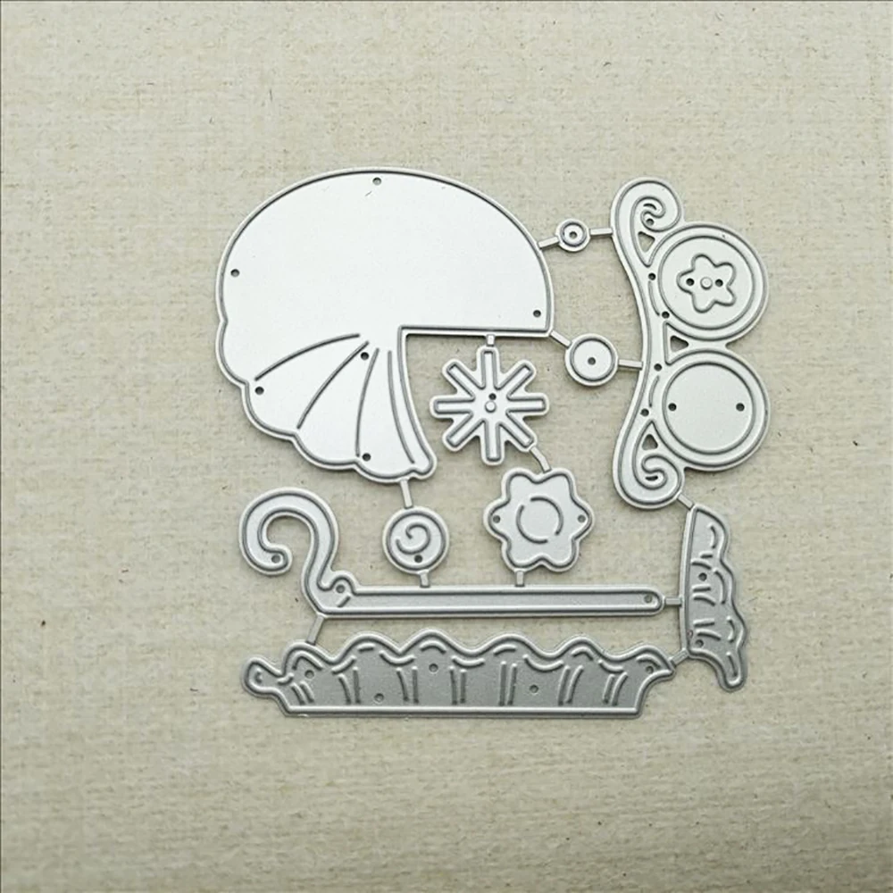 Baby Carriage Metal Cutting Dies DIY Scrapbooking Album Embossing Decorative Handicrafts Greeting Card Knife Mold Punch Stencil