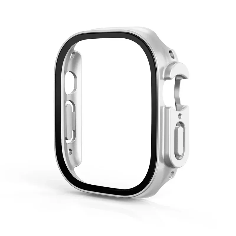 HD gehärtetes Glas + Hülle für Apple Watch Ultra 3/2/1 49 mm PC-Stoßstange + Displayschutzfolie Abdeckung iWatch Serie Ultra 3 49 mm Zubehör