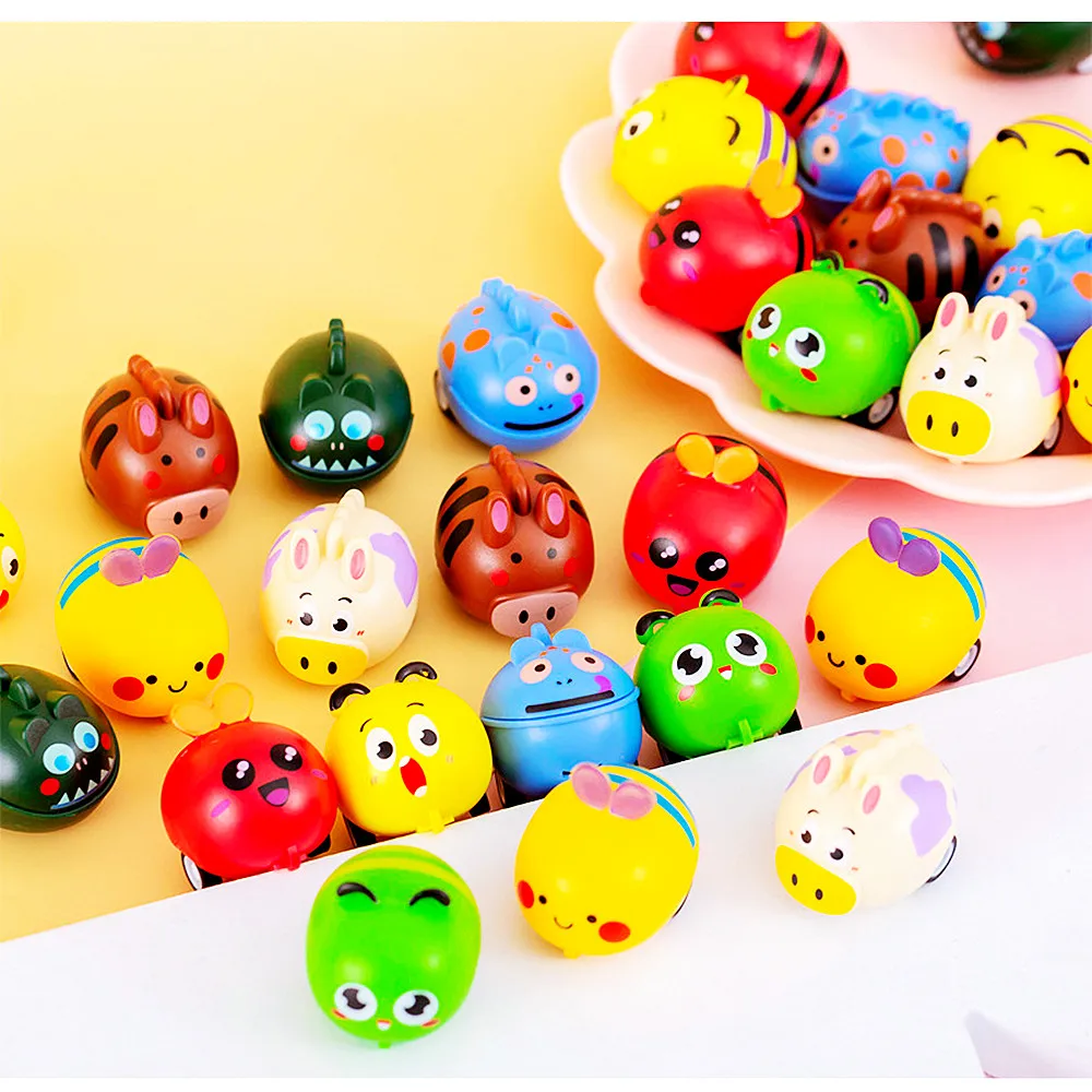 6Pcs Cartoon Cute Pet Pull-Back Car Toy Children\'s Sports Toy Birthday Party Gift Set Pinata Filling Reward Small Gift