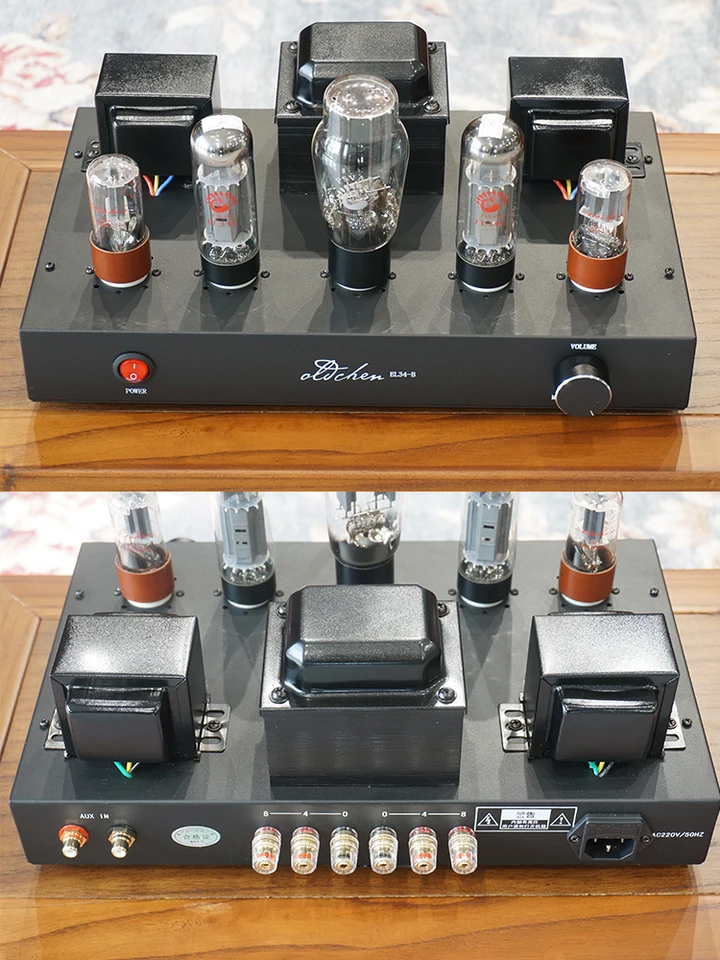 Oldchen-Tube hifiパワーアンプ、EL34-B、純粋なクラスA、手作り、家庭