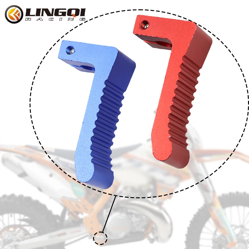 LINGQI CNC Aluminum Alloy Foot Peg Rest Pedals Footrest Pegs for 43cc 47cc 49cc Motocross Bike Mini Pocket Bikes Motorcycle