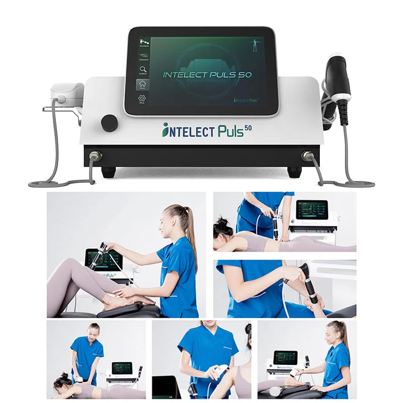 2-in-1 pneumatische Stoßwelle + Ultraschall-Tiefengewebevibrator, Wirbelsäulen-Luftdruck, Schmerzlinderung, Therapiegerät