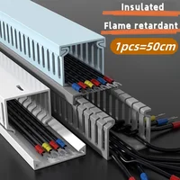 Estante para cables debajo de la bandeja de escritorio, soporte para administrador de cables, Panel, organizador de cables, vía de cables retardante de llama para caja de gabinete Industrial