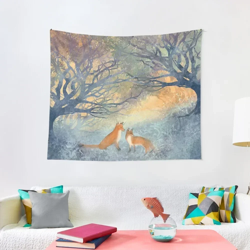 

The Two Foxes Tapestry Aesthetic Room Decor House Decorations Funny Wall Hangings Decoration Tapestry