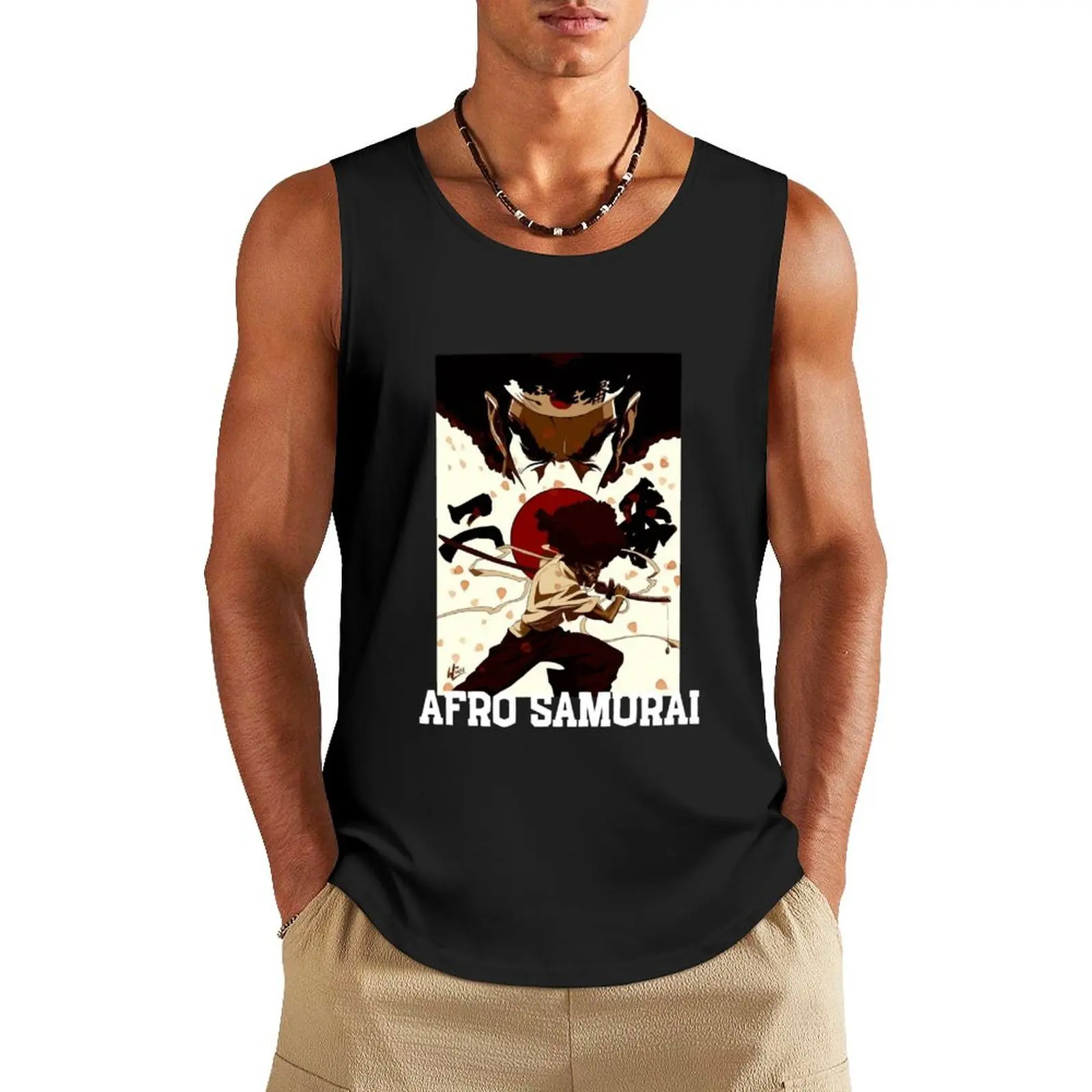 AFRO HAIR SAMURAI Classic Tank Top Japanese t-shirt t shirt gym