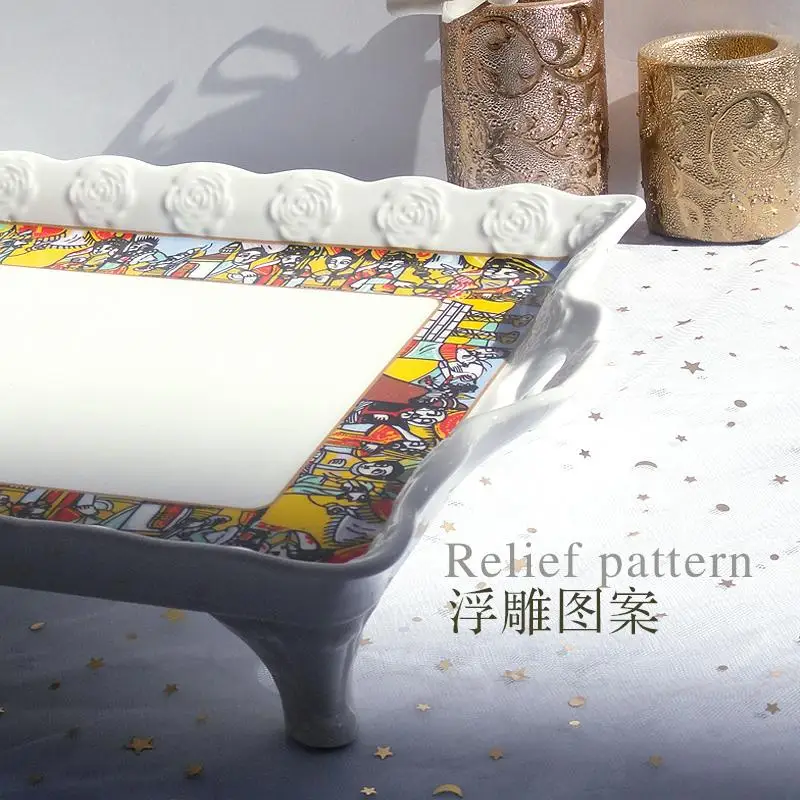 لوحة سيراميك، صينية فنجان القهوة، صينية الشاي، صينية تخزين أكواب الماء عبر الحدود #5