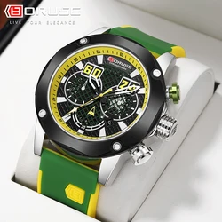 BORUSE Watches for Mens Quartz Wristwatch Chronograph Mens Watches Clock Watch for Men Classic With Box Relogio Masculino