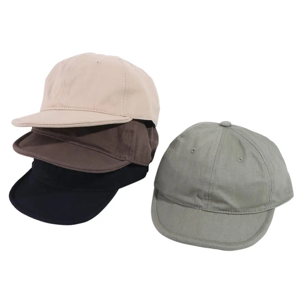 

Fashion Solid Color Short Brim Baseball Cap Japanese Style Sunscreen Sun Hat Visor Dad Hat Peaked Cap Men