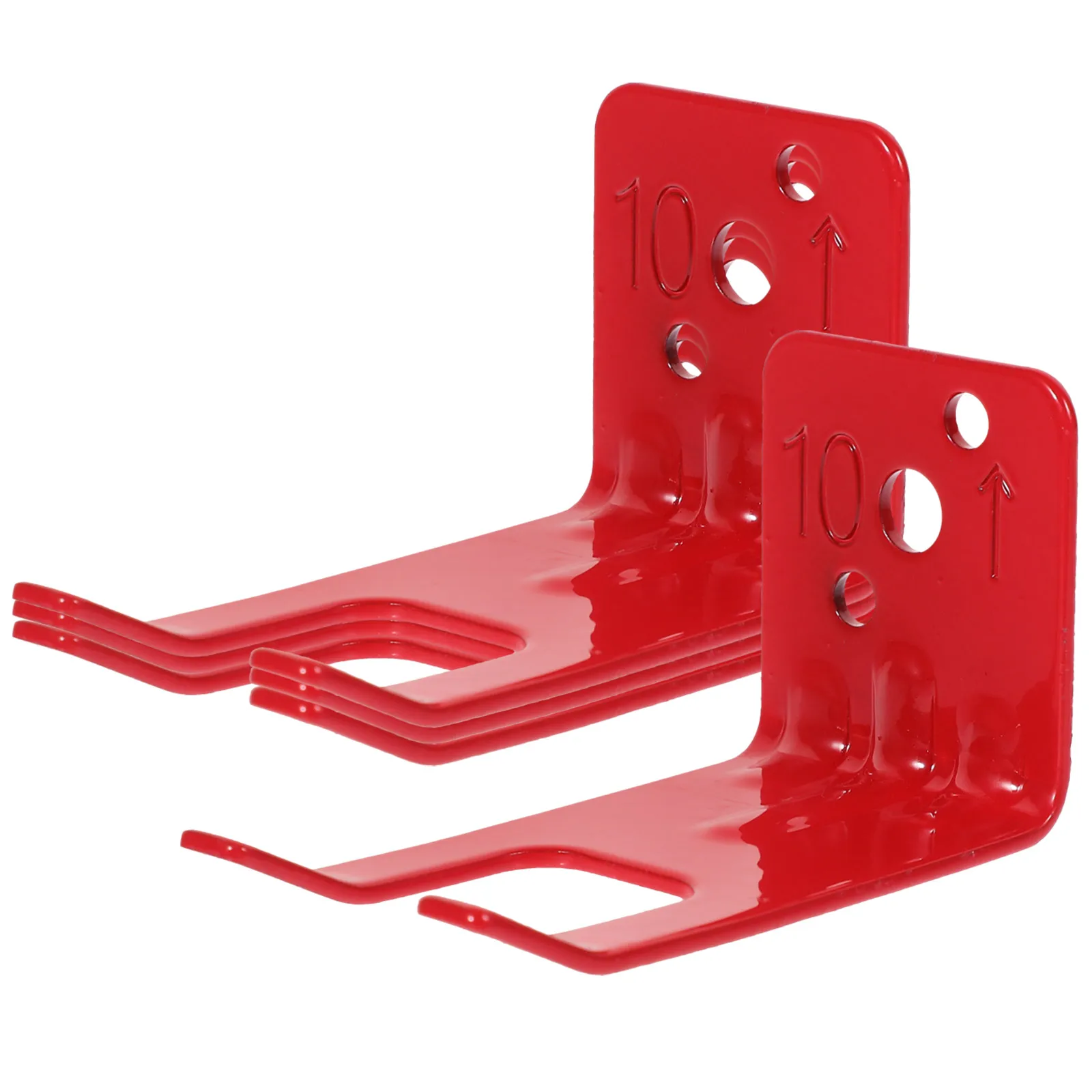 4 Pcs Fire Extinguisher Wall Mount Bracket Metal Wall-mounted Red Iron Hanging Brackets