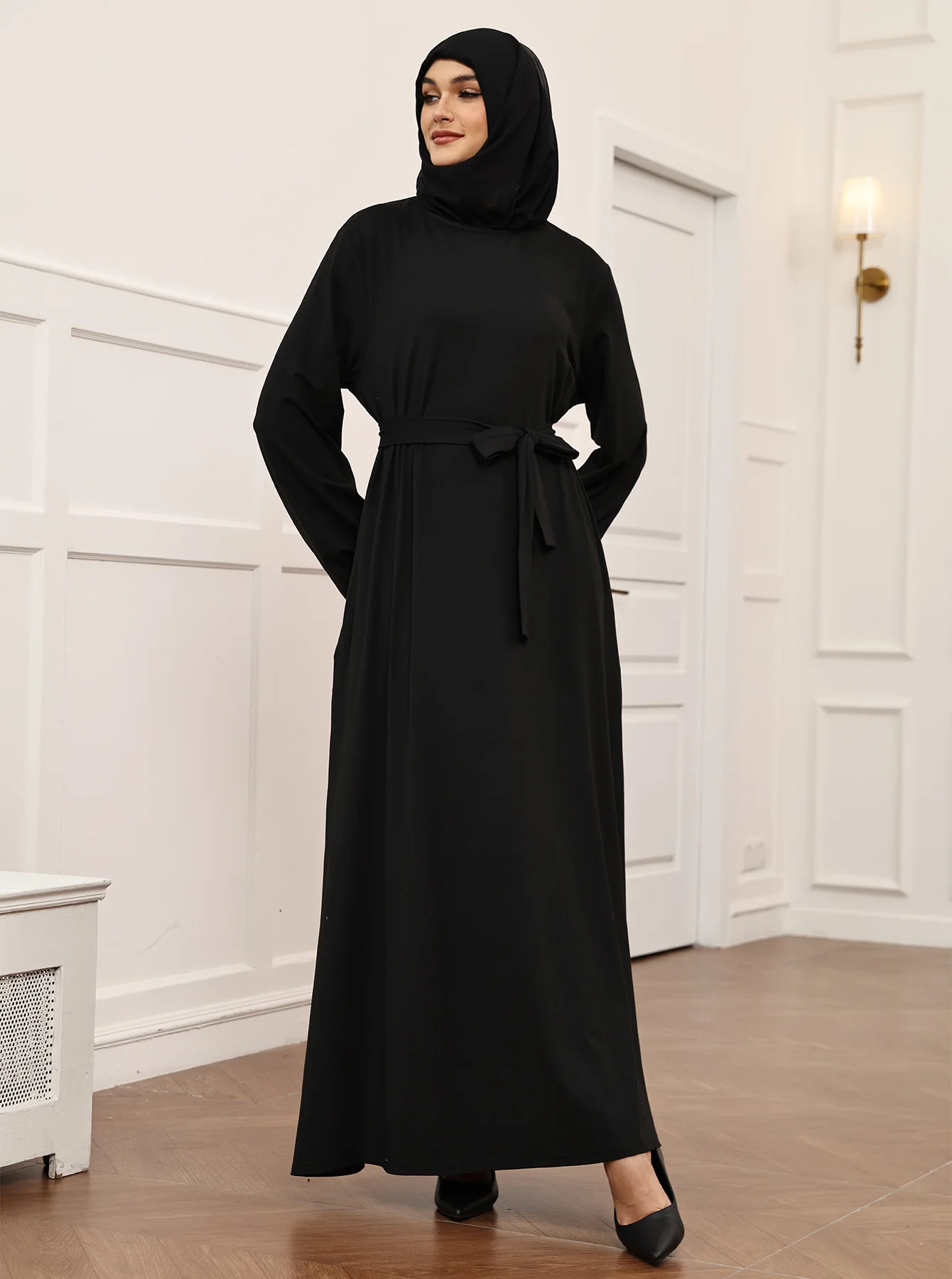 

Праздничное скромное мусульманское платье-хиджаб, абайя, дубайский кафтан, одежда для Рамадана, исламская одежда, турецкий кебайя, кафтан, женское мусульманское платье, роба, мусульманское платье, платья