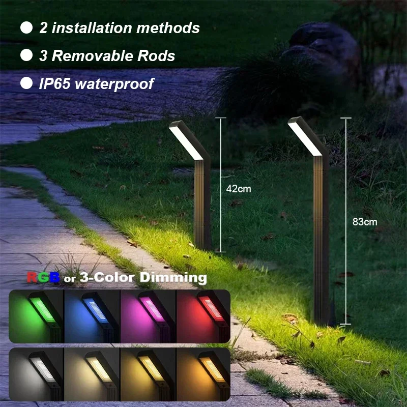 

LED Solar Spot Lights IP65 Waterproof Outdoor RGB Solar Landscape Lights for Garden Walkway Path Driveway Patio Yard Lawn Decor