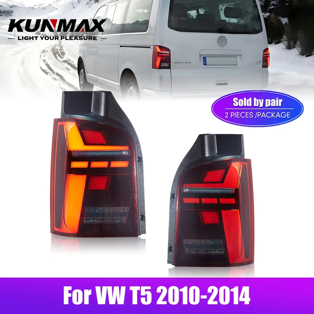 LED Tail Lights For VW MULTIVAN T5 2010-2014 Reverse Brake Turning Signal Car Rear Tail Light Assembly Plug And Play 2PCs